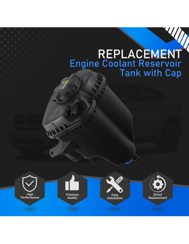 Tanque de Refrigerante YzusGomumu para BMW X5/X6 2007-2019