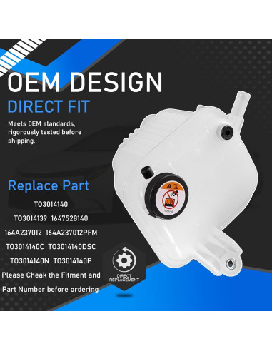 Tanque de Refrigerante YzusGomumu para Toyota y Lexus 2016-2022