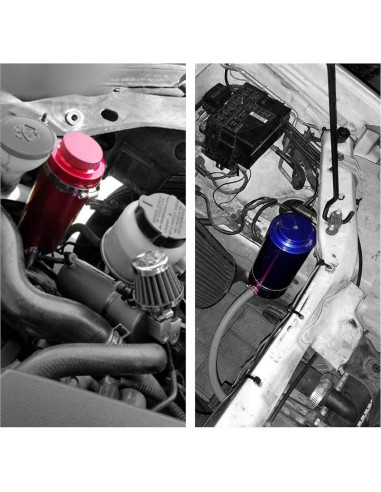 Tanque de Refrigerante Universal RYANSTAR 800ml Aluminio Negro