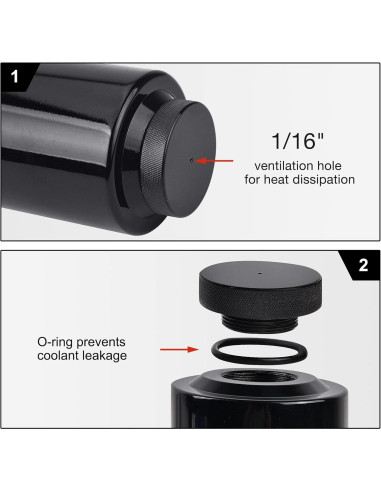 Tanque de Desbordamiento de Refrigerante EVIL ENERGY 800ml Aluminio Negro