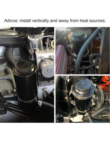 Tanque de Desbordamiento de Refrigerante EVIL ENERGY 800ml Aluminio Negro