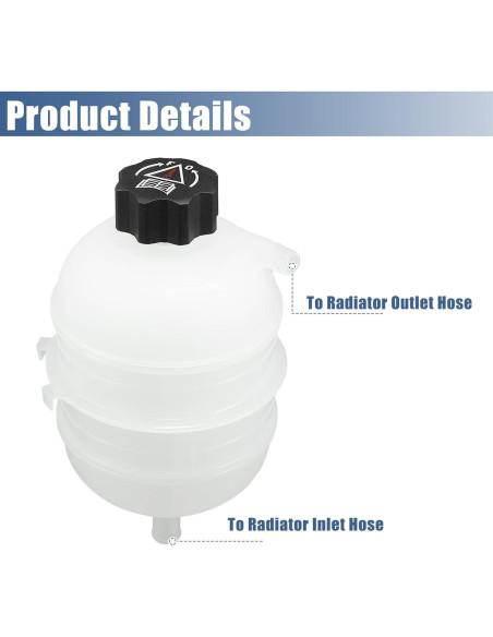Tanque de Refrigerante Radiador X AUTOHAUX para Peugeot 206 CC 2001-2008