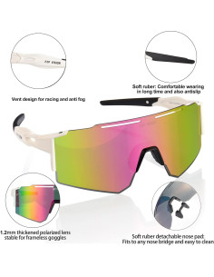 Gafas de Ciclismo Polarizadas TOP VISION EX9200 UV400 Rosa 2