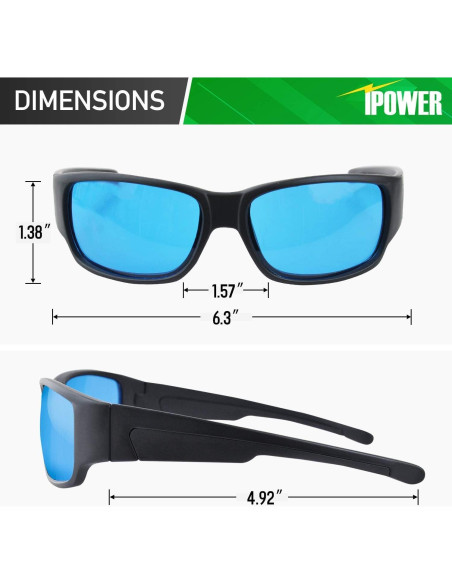 Gafas de Cultivo iPower GLGLSSBLUEV1 para Luz HPS y MH