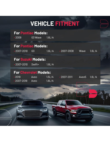 Tanque de Refrigerante BDFHYK 603-449 para Chevy Aveo 2007-2019