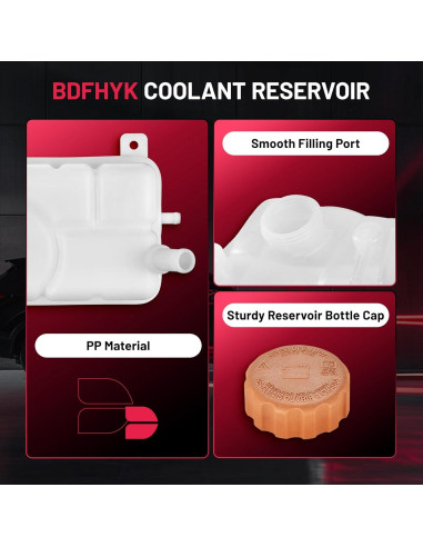 Tanque de Refrigerante BDFHYK 603-449 para Chevy Aveo 2007-2019