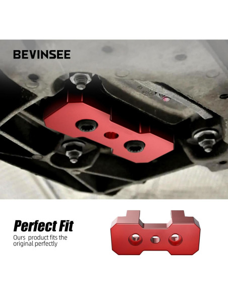 Inserto de Montaje de Transmisión Bevinsee para Audi B8/B8.5 Rojo