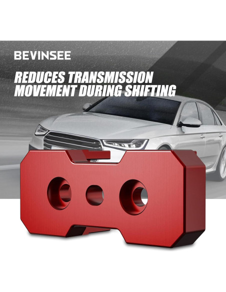 Inserto de Montaje de Transmisión Bevinsee para Audi B8/B8.5 Rojo