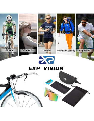 Gafas de Ciclismo Polarizadas TOP VISION EX9200 UV400 Rosa