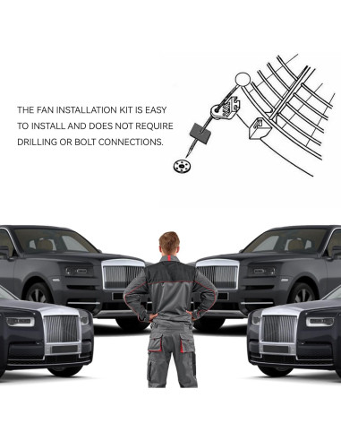 Kit de Montaje de Ventilador Automotriz KUQUTIDY - 2 Juegos