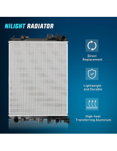 Radiador Nilight para Dodge Ram 1500/2500 2009-2018 Aluminio 2