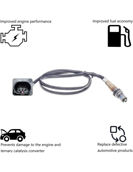 Sensor de Oxígeno Dropwater 17480 para VW Audi 2.5L 3.2L