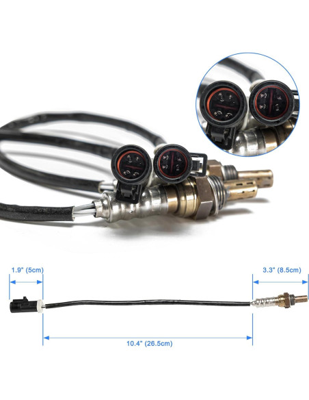 Sensor de Oxígeno Aoerzn 2Pcs Upstream Downstream O2