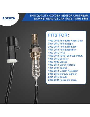 Sensor de Oxígeno Aoerzn 2Pcs Upstream Downstream O2