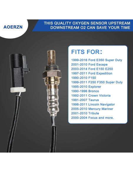 Sensor de Oxígeno Aoerzn 2Pcs Upstream Downstream O2