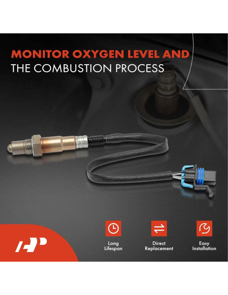 Sensor de Oxígeno O2 A-Premium para Chevy, GMC, Cadillac - 375 mm