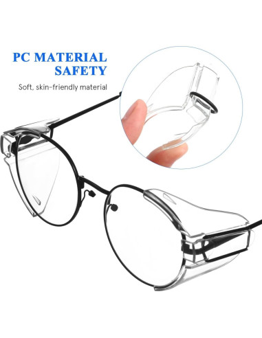 Garneck Protectores Laterales para Gafas 5x4.5cm Transparentes