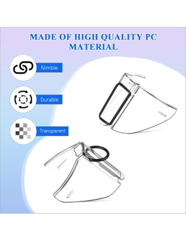 Garneck Protectores Laterales para Gafas 5x4.5cm Transparentes