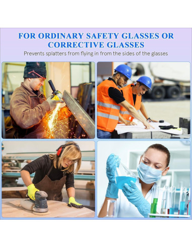 Garneck Protectores Laterales para Gafas 5x4.5cm Transparentes