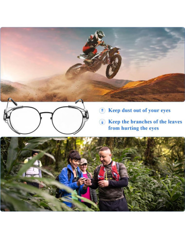 Garneck Protectores Laterales para Gafas 5x4.5cm Transparentes