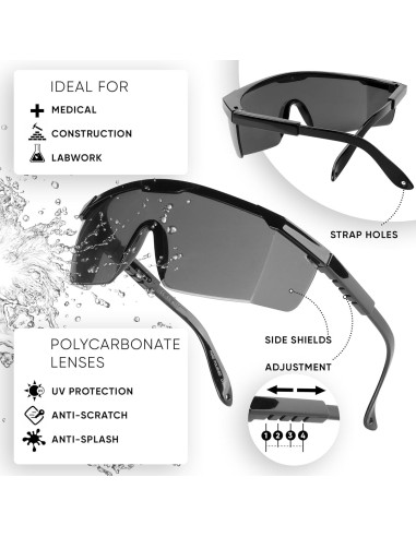 Gafas de Seguridad SunnyPro UV400 Tinte Negro Ajustables