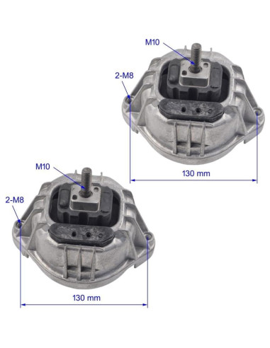 Juego de Soportes de Motor Hidráulico TAHIKO 2pcs para BMW E90