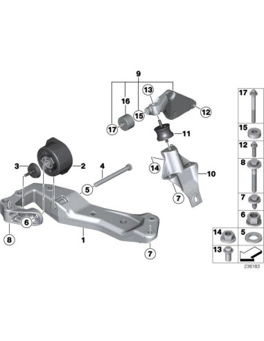 Juego de 4 Soportes de Motor Bomunik para BMW 1990-2006