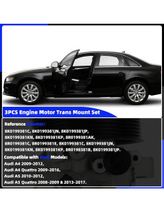 Juego de Soportes de Motor Trans 3PCS AUTOZOOM para Audi 2