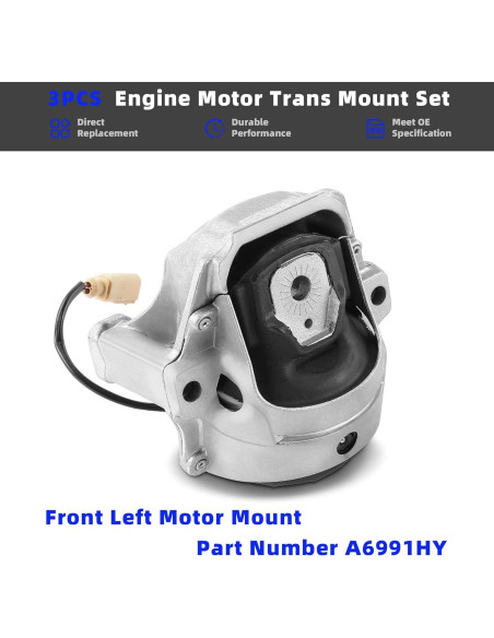 Juego de Soportes de Motor Trans 3PCS AUTOZOOM para Audi