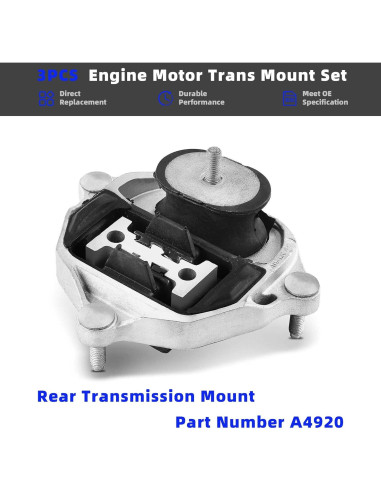 Juego de Soportes de Motor Trans 3PCS AUTOZOOM para Audi