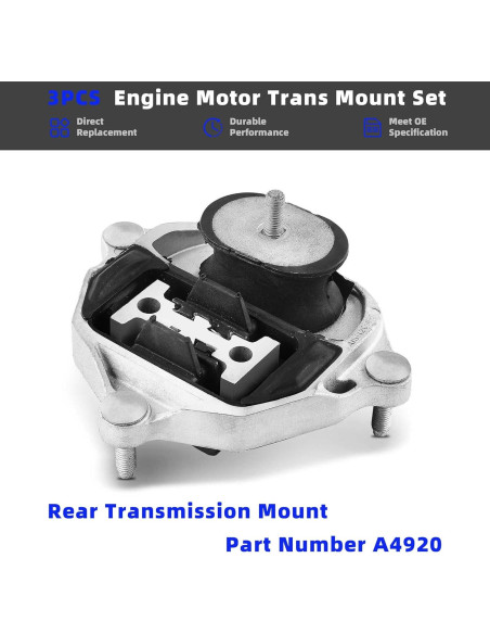 Juego de Soportes de Motor Trans 3PCS AUTOZOOM para Audi