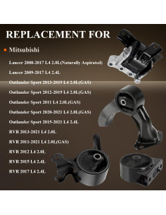Juego de Montajes de Motor DILENBLE para Mitsubishi Lancer 2008-2017 2