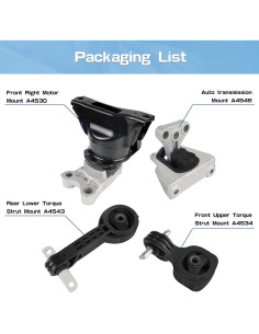 Juego de 4 Soportes de Motor y Transmisión Honda Civic 2006-2010 2