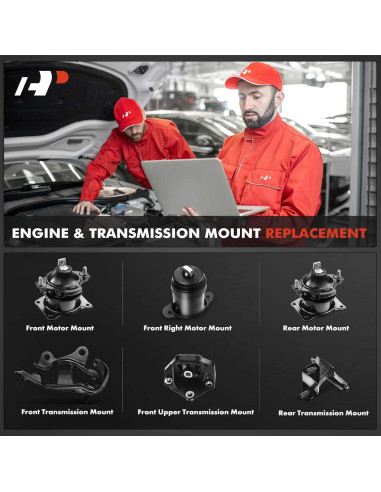 Juego de Soportes de Motor A-Premium para Honda Accord 2003-2007 V6