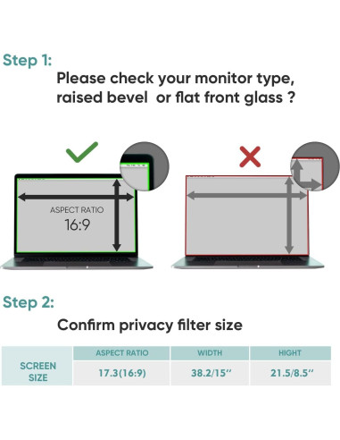 Protector de Pantalla de Privacidad 17.3" YongMai Anti-Reflejo