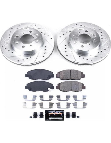 Pastillas de Freno Power Stop K690 Z23 + Discos Perforados Honda