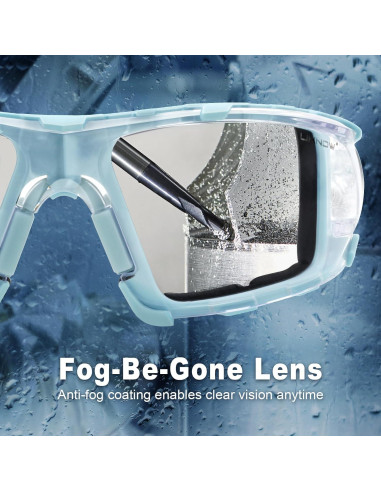 Gafas de Seguridad UKNOW - Antivaho y Espuma Removible