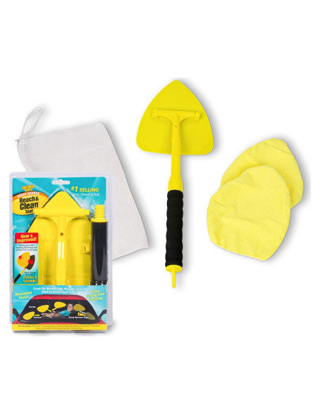 Kit de Limpieza de Parabrisas Invisible Glass 95160 con Mango Extensible y Microfibras