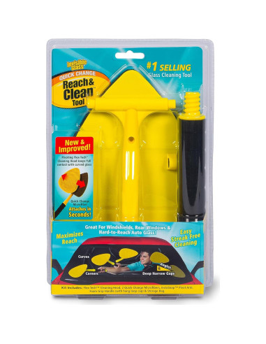 Kit de Limpieza de Parabrisas Invisible Glass 95160 con Mango Extensible y Microfibras