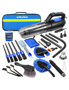 Kit de Limpieza de Autos Vioview 25pcs con Aspiradora 2.3kg