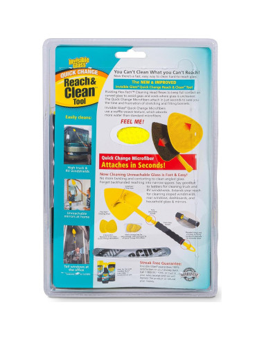 Kit de Limpieza de Parabrisas Invisible Glass 95160 con Mango Extensible y Microfibras
