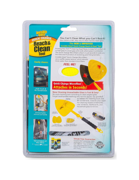 Kit de Limpieza de Parabrisas Invisible Glass 95160 con Mango Extensible y Microfibras