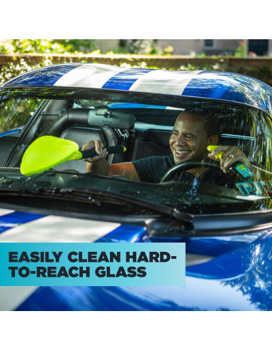 Kit de Limpieza de Parabrisas Invisible Glass 95160 con Mango Extensible y Microfibras