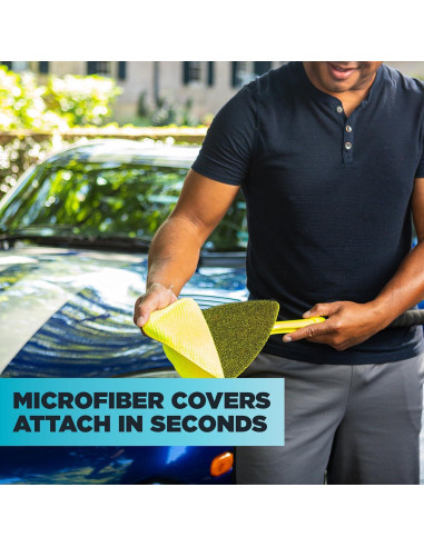 Kit de Limpieza de Parabrisas Invisible Glass 95160 con Mango Extensible y Microfibras