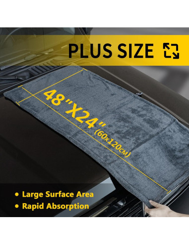 Paquete de 2 Toallas de Secado para Autos IFWIND 121.92x60.96cm