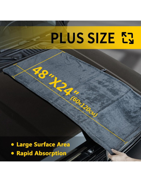 Paquete de 2 Toallas de Secado para Autos IFWIND 121.92x60.96cm