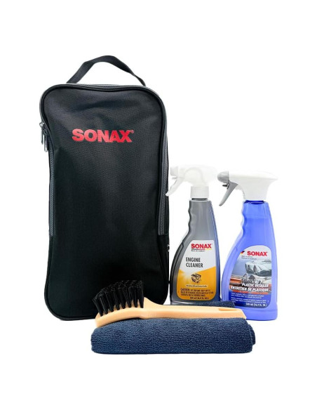 Kit de Limpieza de Compartimento del Motor SONAX - 4 Piezas
