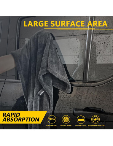 Paquete de 2 Toallas de Secado para Autos IFWIND 121.92x60.96cm