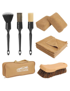 Kit de Limpieza de Coche NIKCOSMK 10 Piezas Microfibra