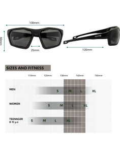 Gafas de Motocicleta Antivaho Gafas de Seguridad Negro 2